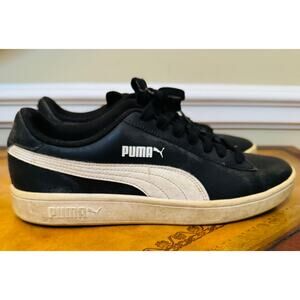 PUMA Smash V2 Black White Stripe Mens Athletic Shoe Sneakers US Sz 8 374513 04